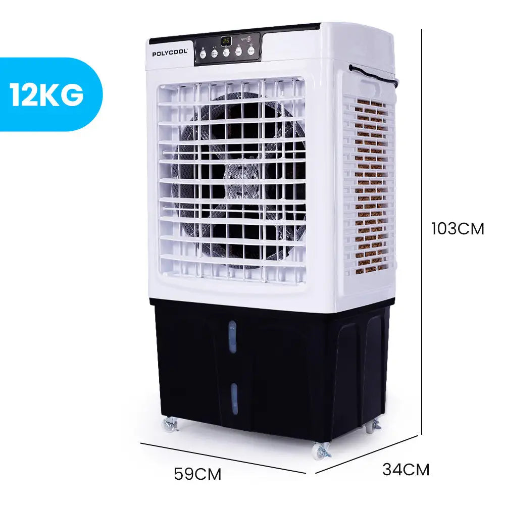 Polycool 30l Evaporative Air Cooler Portable Industrial Fan Purifier Humidifier Remote Control