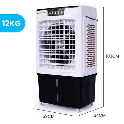 Polycool 30l Evaporative Air Cooler Portable Industrial Fan Purifier Humidifier Remote Control
