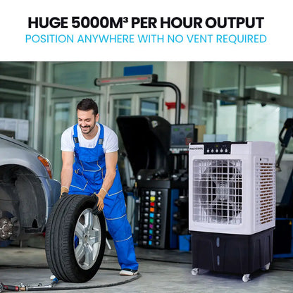 Polycool 45l 125w Evaporative Air Cooler Portable Industrial Fan Purifier Humidifier Remote Control