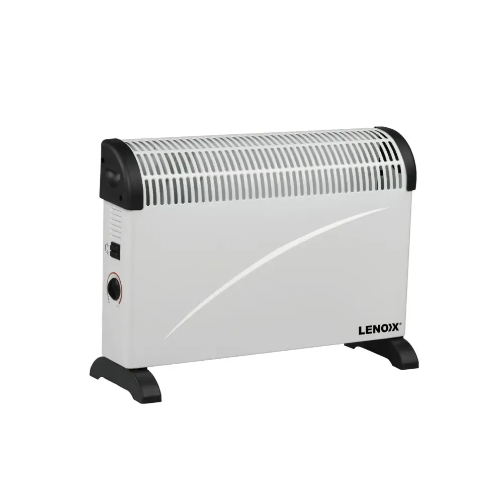 Portable Convector Heater 2000w 3 Heat Settings | White Black Lennox Electric Space