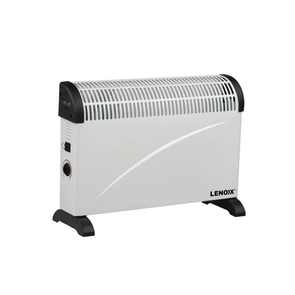 Portable Convector Heater 2000w 3 Heat Settings | White Black Lennox Electric Space