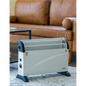 Portable Convector Heater 2000w 3 Heat Settings | White Black Lenox Electric Space