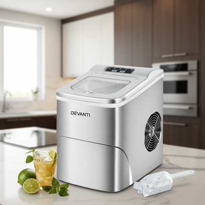Portable Ice Cube Maker - Silver
