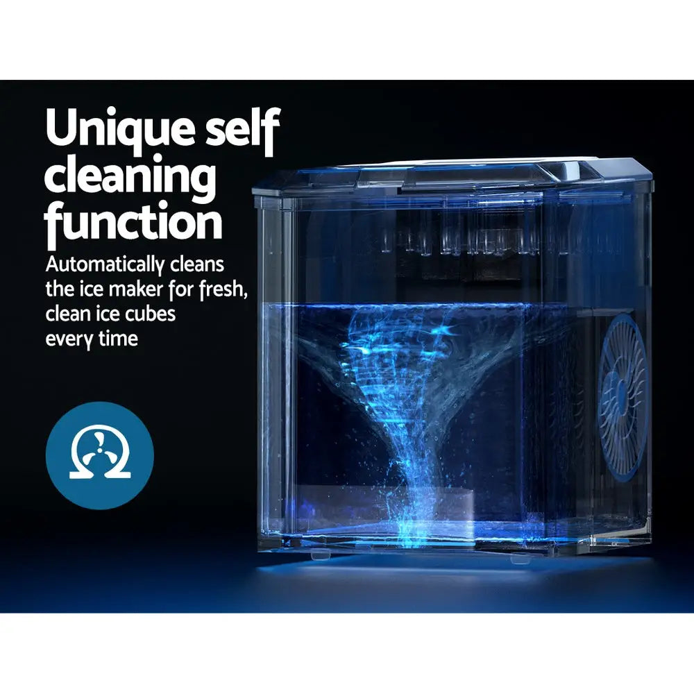 Portable Ice Maker Machine Cube 12kg Bar Countertop Stainless Steel