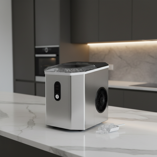 Portable Ice Maker Machine Ice Cube 12kg Bar Countertop Stainless Steel