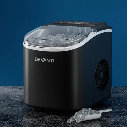 Portable Ice Maker Machine Cube Tray 12kg Bar Countertop Black