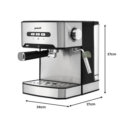 Pronti 1.6l Automatic Coffee Espresso Machine with Steam Frother