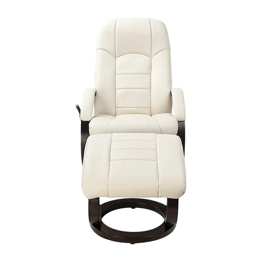 Pu Leather Deluxe Massage Chair Recliner Ottoman Lounge Remote