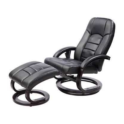 Pu Leather Massage Chair Recliner Ottoman Lounge Remote