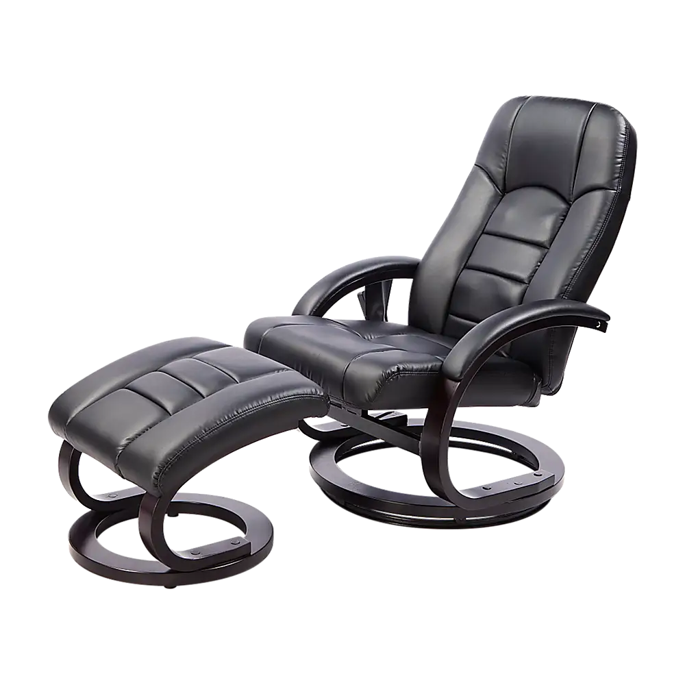 Pu Leather Massage Chair Recliner Ottoman Lounge Remote