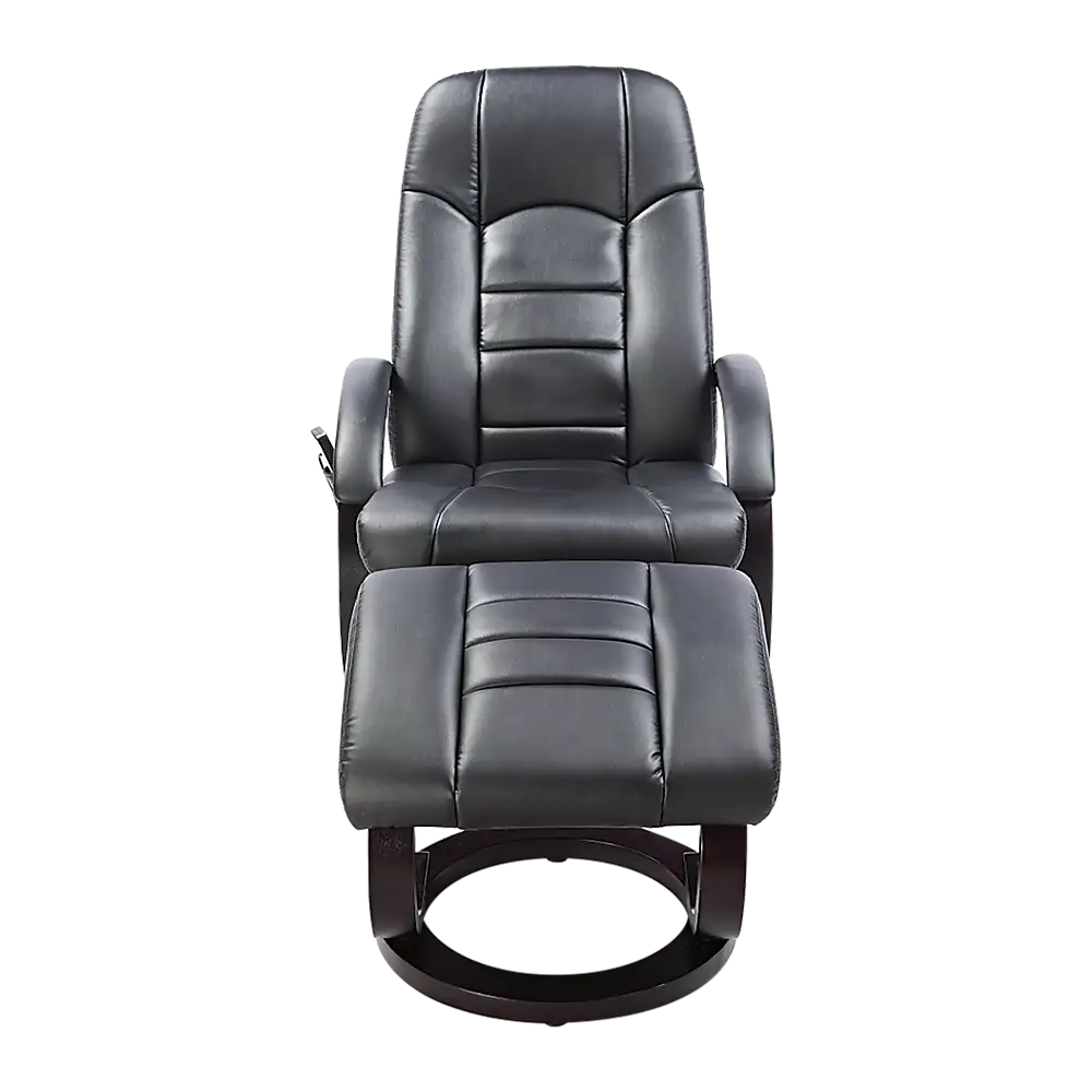 Pu Leather Massage Chair Recliner Ottoman Lounge Remote