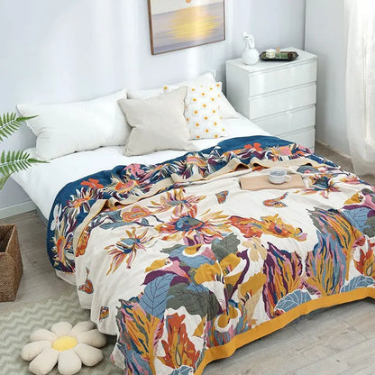 Pure Cotton Multi-layer Gauze Blanket - Classic a 240 Cm x