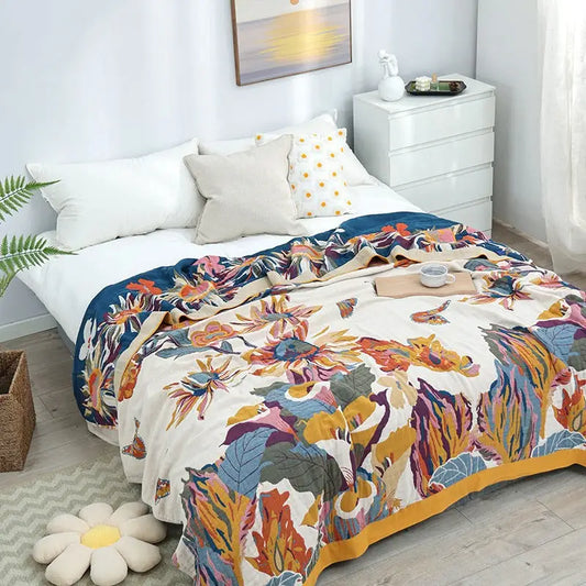 Pure Cotton Multi-layer Gauze Blanket - Classic a 240 Cm x