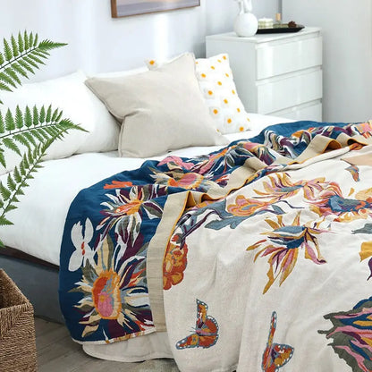Pure Cotton Multi-layer Gauze Blanket - Classic b 230 Cm x 200