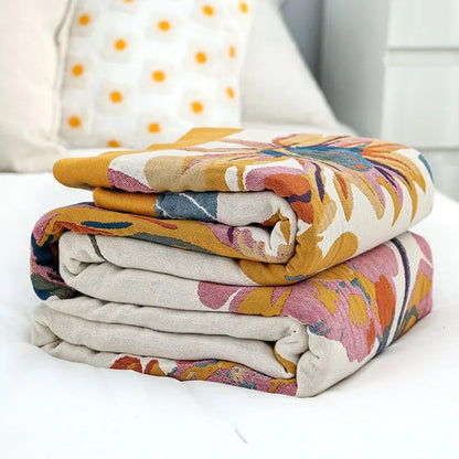 Pure Cotton Multi-layer Gauze Blanket - Classic b 230 Cm x 200