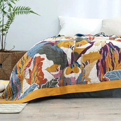 Pure Cotton Multi-layer Gauze Blanket - Classic b 230 Cm x 200
