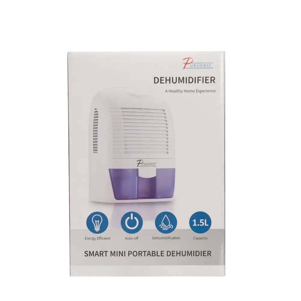 Pursonic 1500ml Clean Air Max Dehumidifier Portable Electric Office Home White