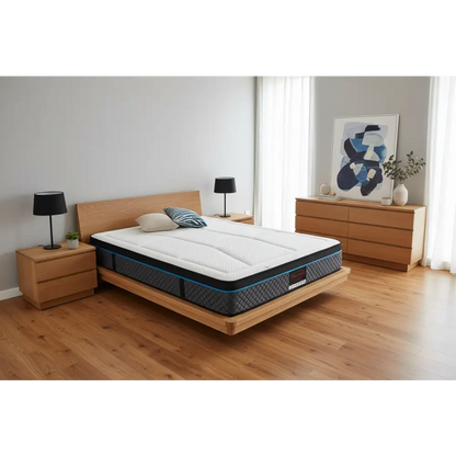 Queen Mattress in Coolmax Memory Foam 6 Zone Pocket Coil Soft Firmness