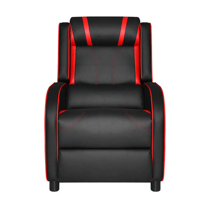 Recliner Chair Gaming Leather Black Serik
