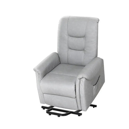 Recliner Chair Lift Assist Leather Grey