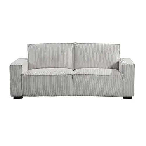 Reno 3 Seater Sofa Beige Colour Fabric Upholstery Wooden Structure Knock Down Feature in Back & Arms