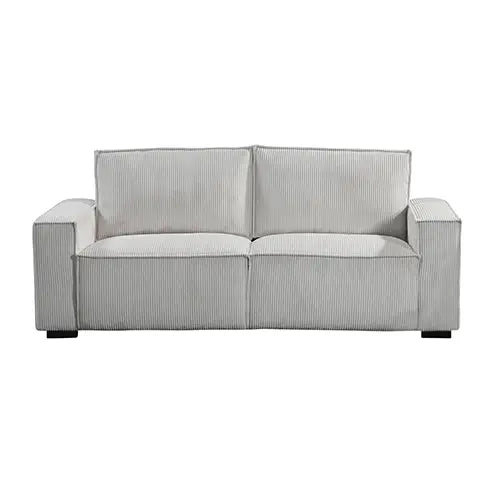 Reno 3 Seater Sofa Beige Colour Fabric Upholstery Wooden Structure Knock Down Feature in Back & Arms