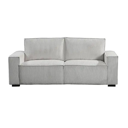 Reno 3 Seater Sofa Beige Colour Fabric Upholstery Wooden Structure Knock Down Feature in Back & Arms