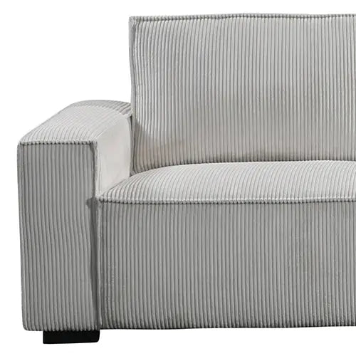 Reno 3 Seater Sofa Beige Colour Fabric Upholstery Wooden Structure Knock Down Feature in Back & Arms