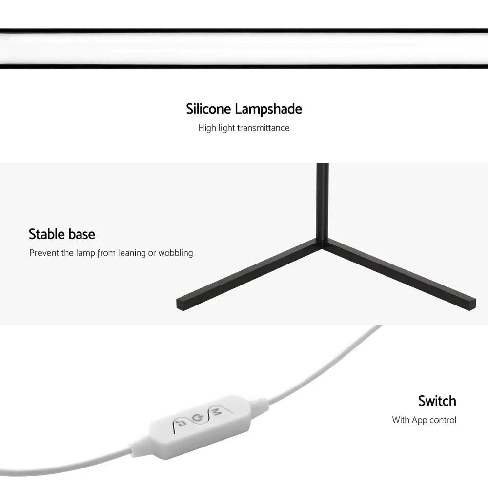 Rgb Led Floor Lamp Remote Control Corner Light Stand Gaming Room 150cm