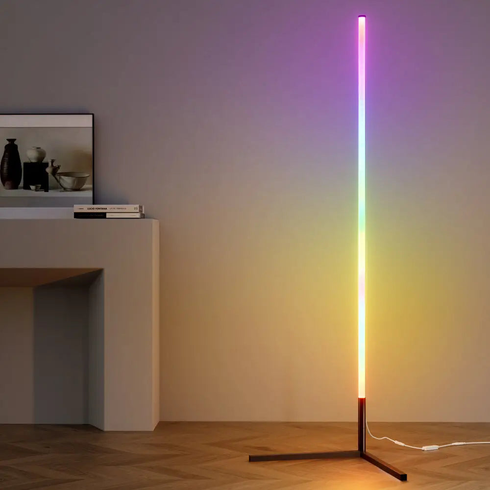 Rgb Led Floor Lamp Remote Control Corner Light Stand Gaming Room 150cm