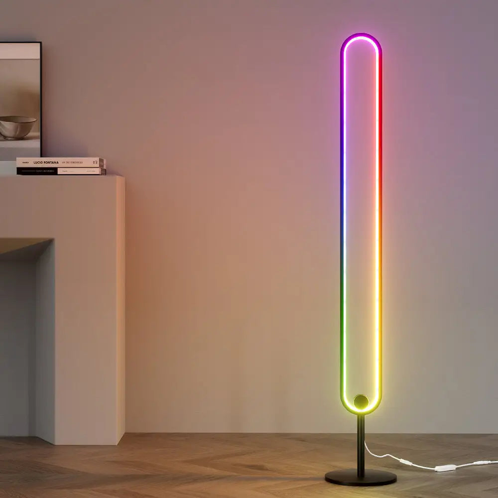Rgb Led Floor Lamp Remote Control Corner Light Stand Gaming Room 118cm