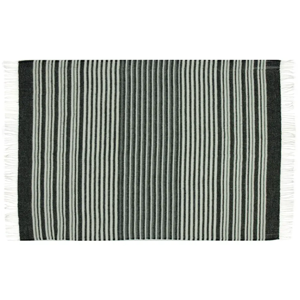 Richmond Throw - Reclaimed Wool Blend - Monochrome