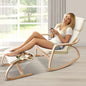 Rocking Armchair Footstool Bentwood Beige