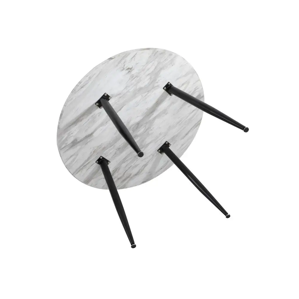 Round Mdf Marbling Dining Table
