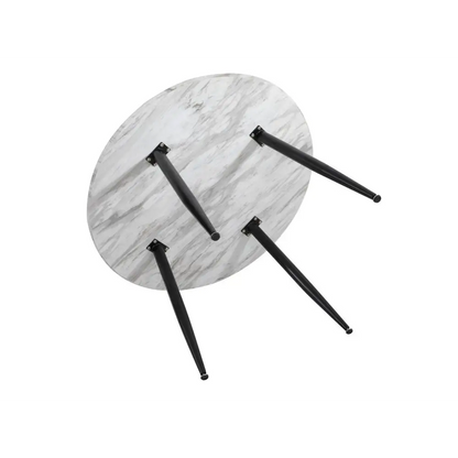 Round Mdf Marbling Dining Table