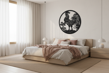 black metal wall art australia round