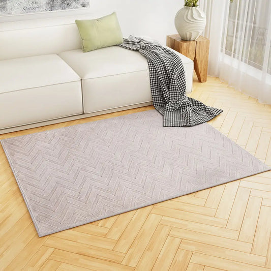 Rug 120x160cm Area Washable Mat Large Carpet Microfiber Ripple