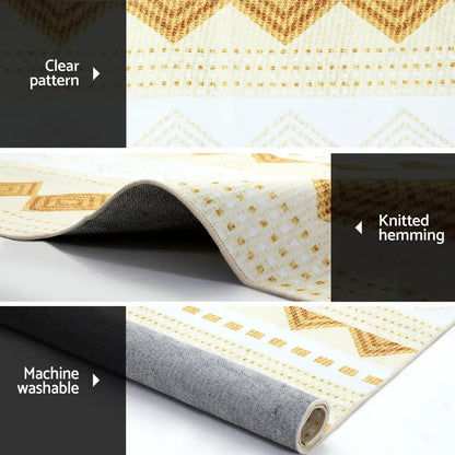 Rug 160x230cm Area Washable Mat Large Carpet Soft Short Pile Ella