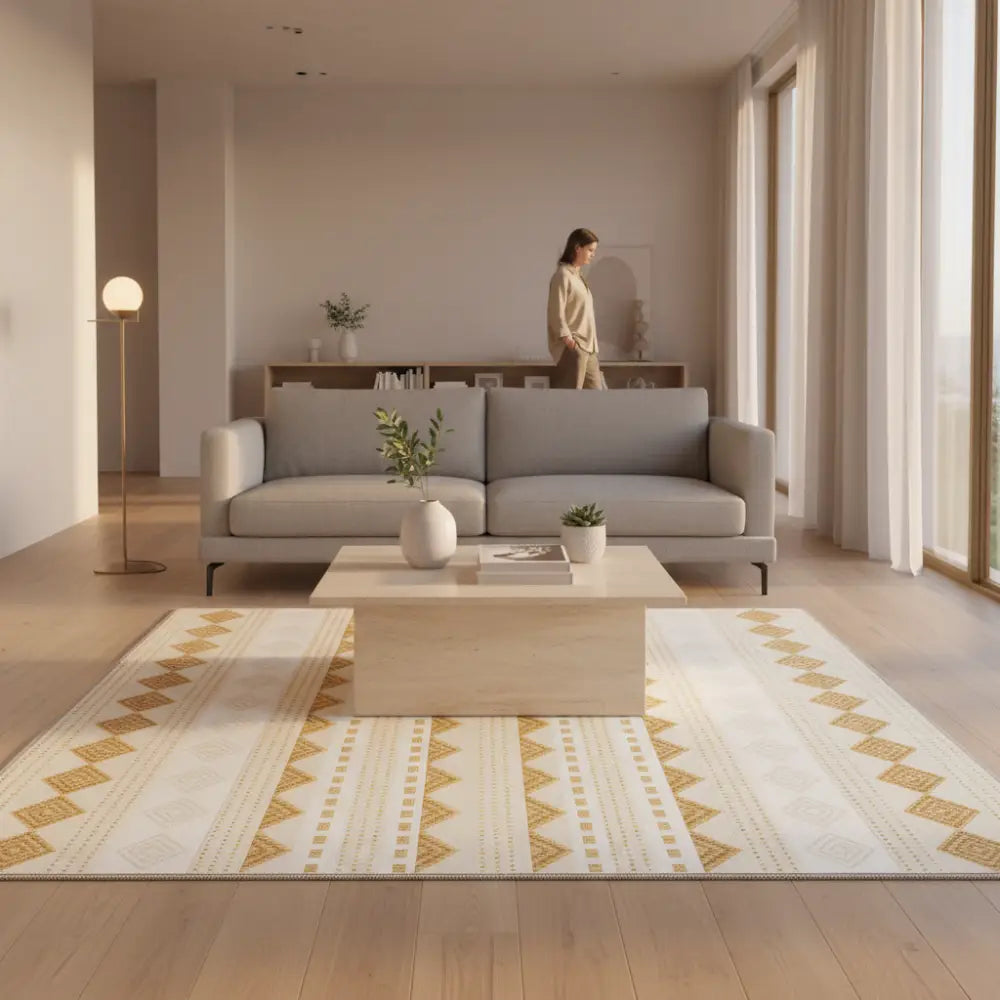 Rug 200x290cm Area Washable Mat Large Carpet Soft Short Pile Ella