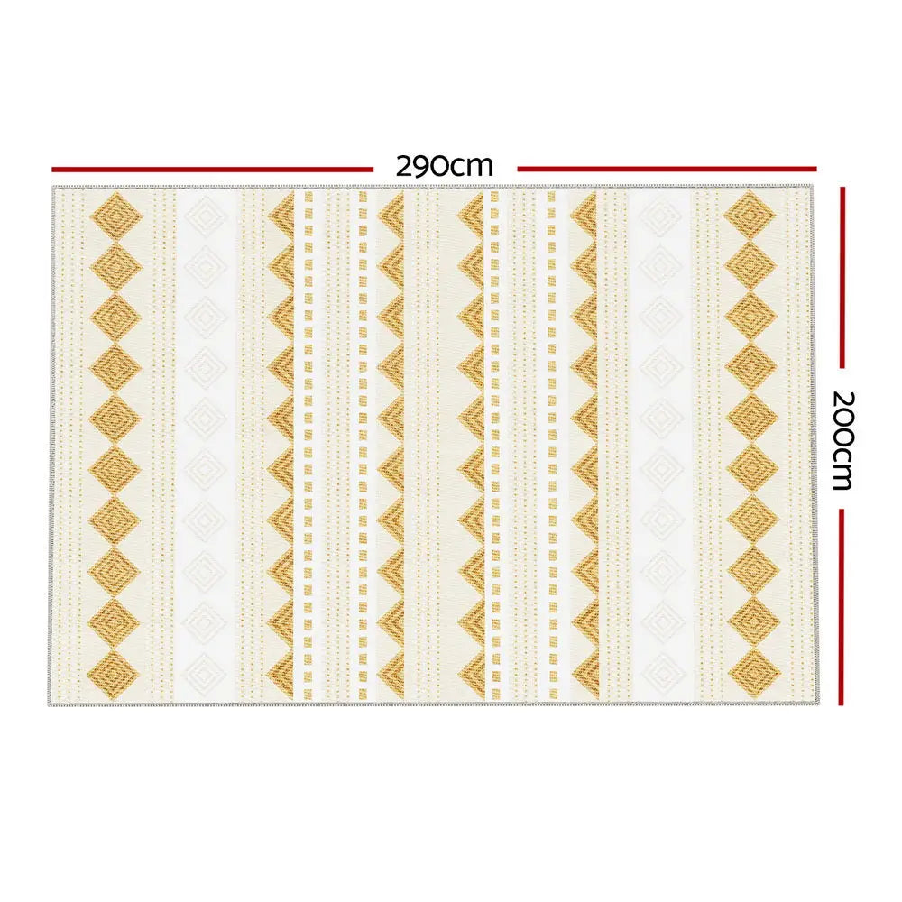 Rug 200x290cm Area Washable Mat Large Carpet Soft Short Pile Ella