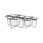 Salina Coffee Table 80cm Silver Base -clear Glass