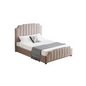 Santosa Champagne Velvet Bed - King