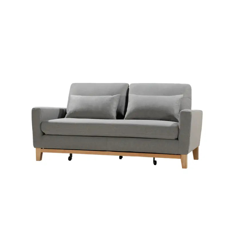 Shasa 2 Seater Pull-out Sofa Bed Grey Celadon