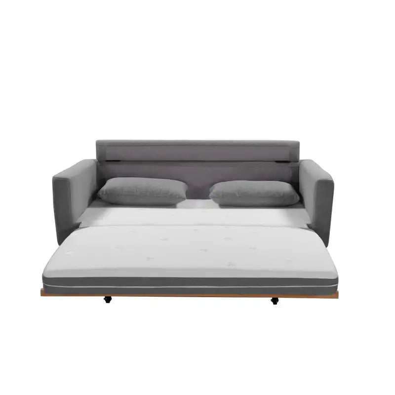 Shasa 2 Seater Pull-out Sofa Bed Grey Celadon
