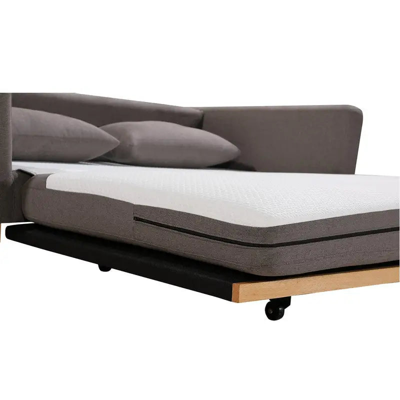Shasa 2 Seater Pull-out Sofa Bed Grey Taupe
