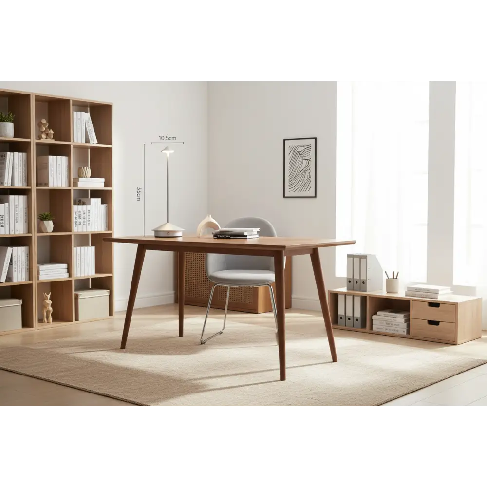Silver Modern Minimalist Aluminum Led Mushroom Night Light - Creative Bedside Atmosphere Lamp for Dining Room