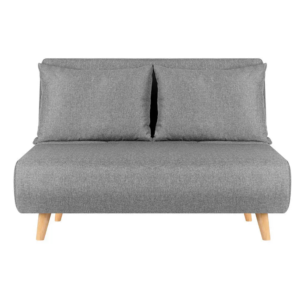 Sofa Bed 2 Seater Convertible Couch Recliner Lounge Chair Linen
