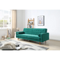 Sofa Bed 3 Seater Button Tufted Lounge Set for Living Room Couch in Velvet Green Colour