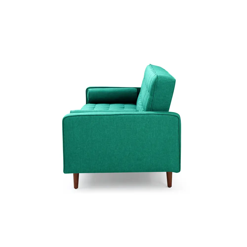 Sofa Bed 3 Seater Button Tufted Lounge Set for Living Room Couch in Velvet Green Colour