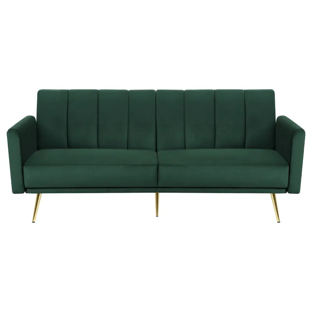 Sofa Bed 3 Seater Couch Convertible Lounge Adjustable Arm Recliner Velvet